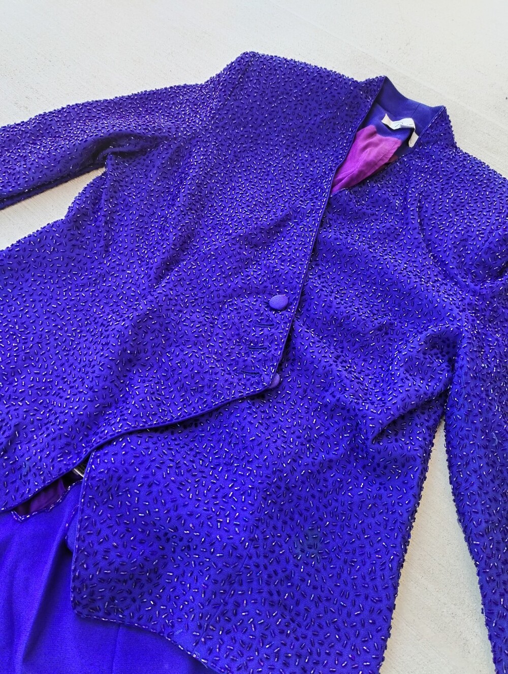 Demetrios Size 14 Elegant Blue Two-Piece Suit
